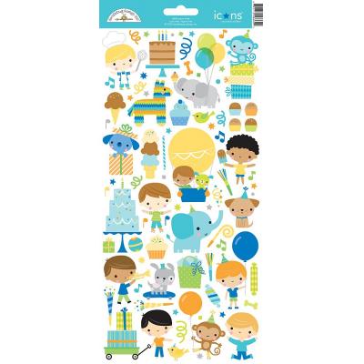 Doodlebug Party Time - Icons Cardstock Sticker